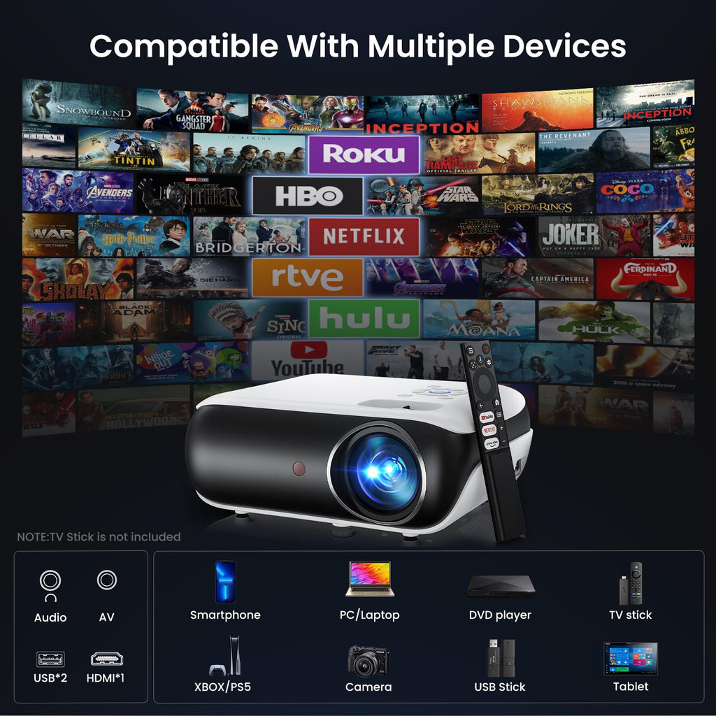 4K UHD Google TV Smart Projector with Dolby Sound