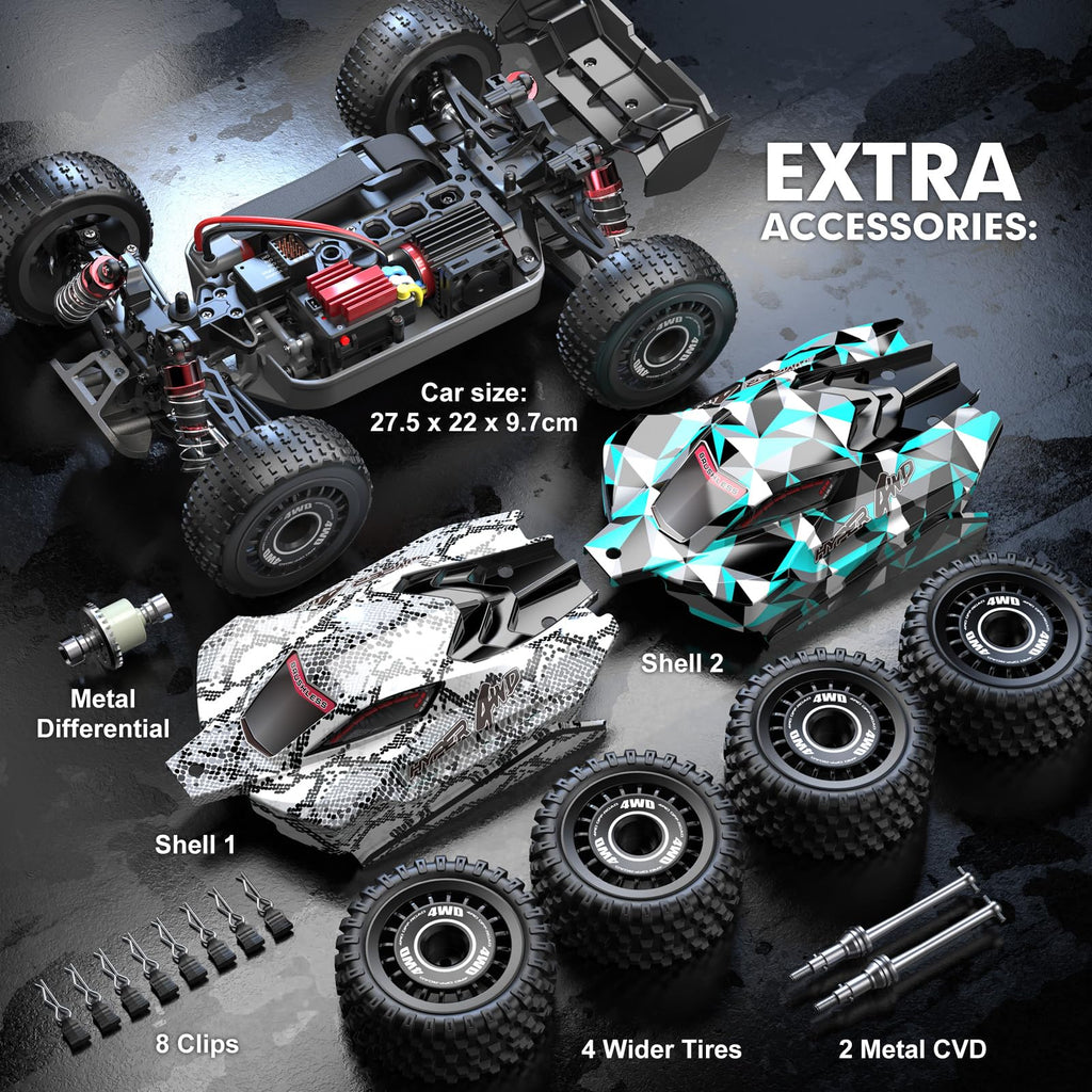 Быстрый бесколлекторный RC-багги масштаба 1/16 с полным приводом H16PL