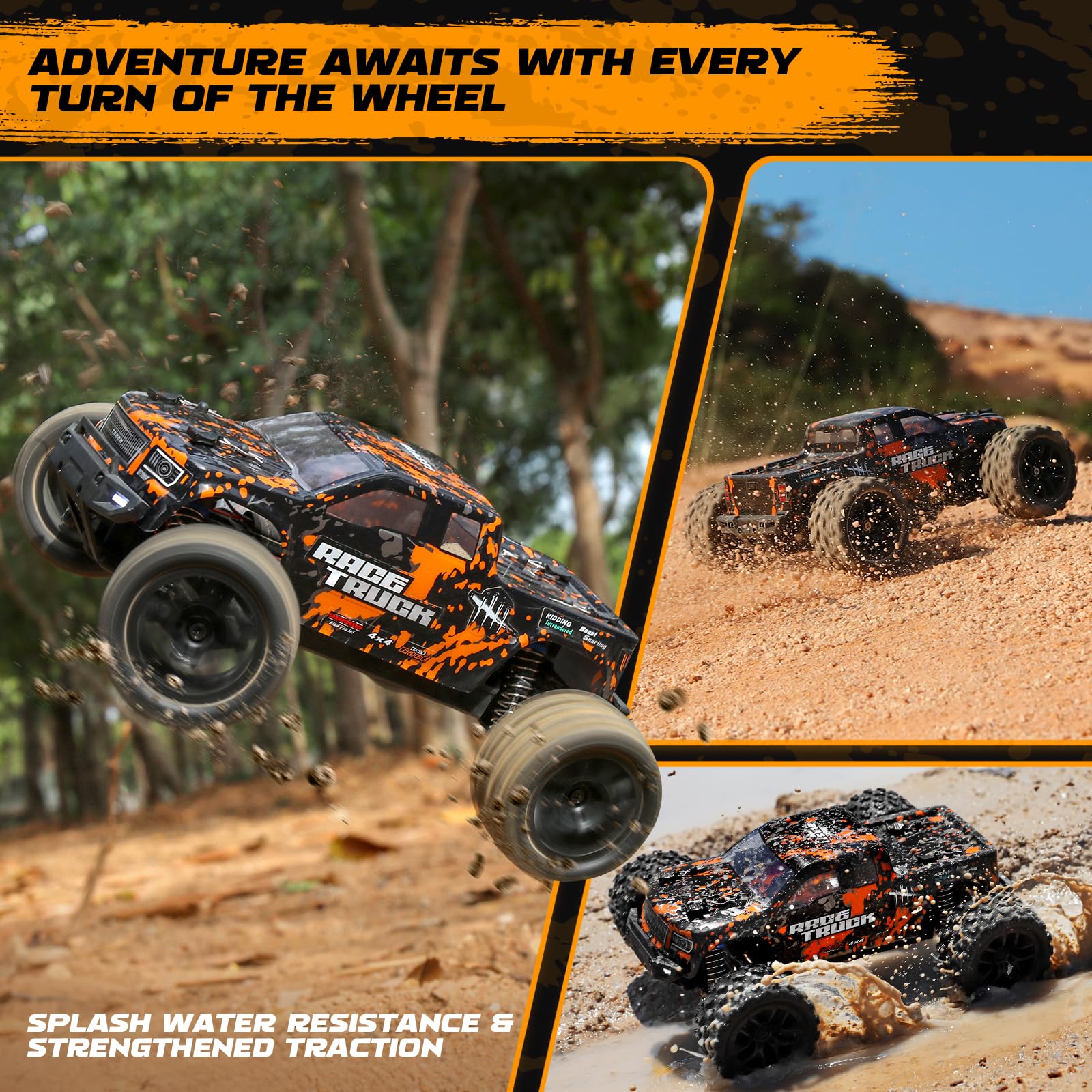 1:18 Scale 4WD RC Monster Truck Off-Road Vehicle 18859