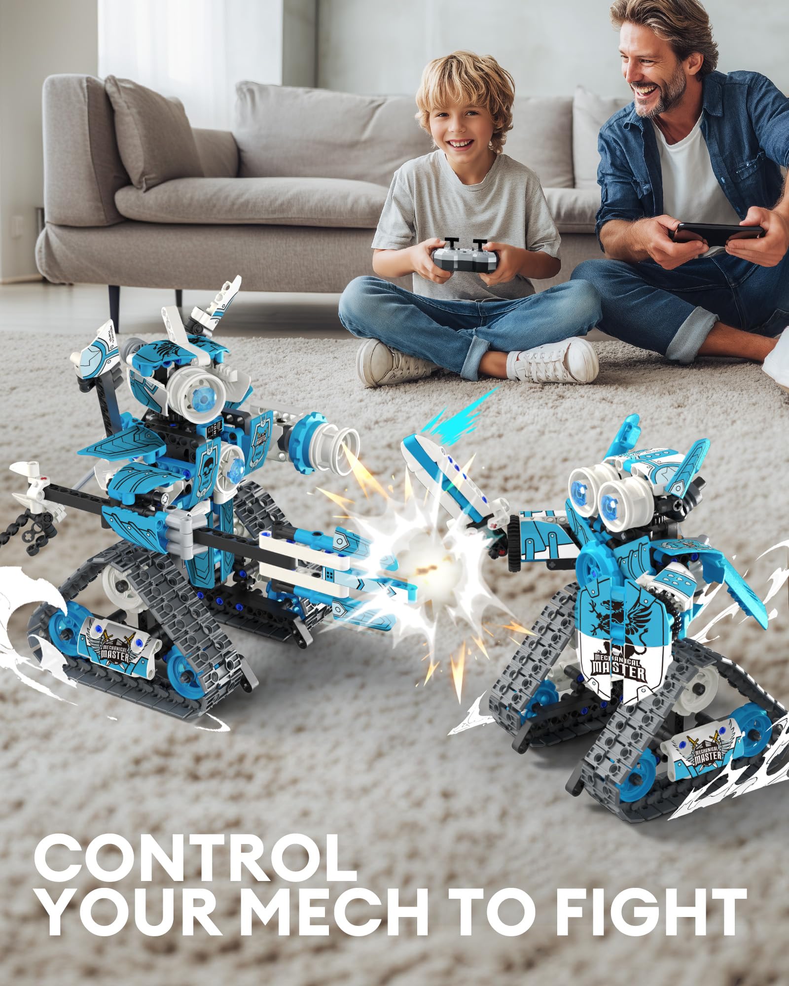 Opmind 5-in-1 STEM RC Robot Building Kit with App Control