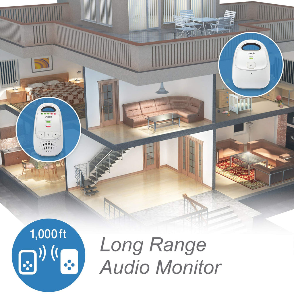 Langstrecken-Audio-Babyphone mit wiederaufladbarem Akku DM221-2