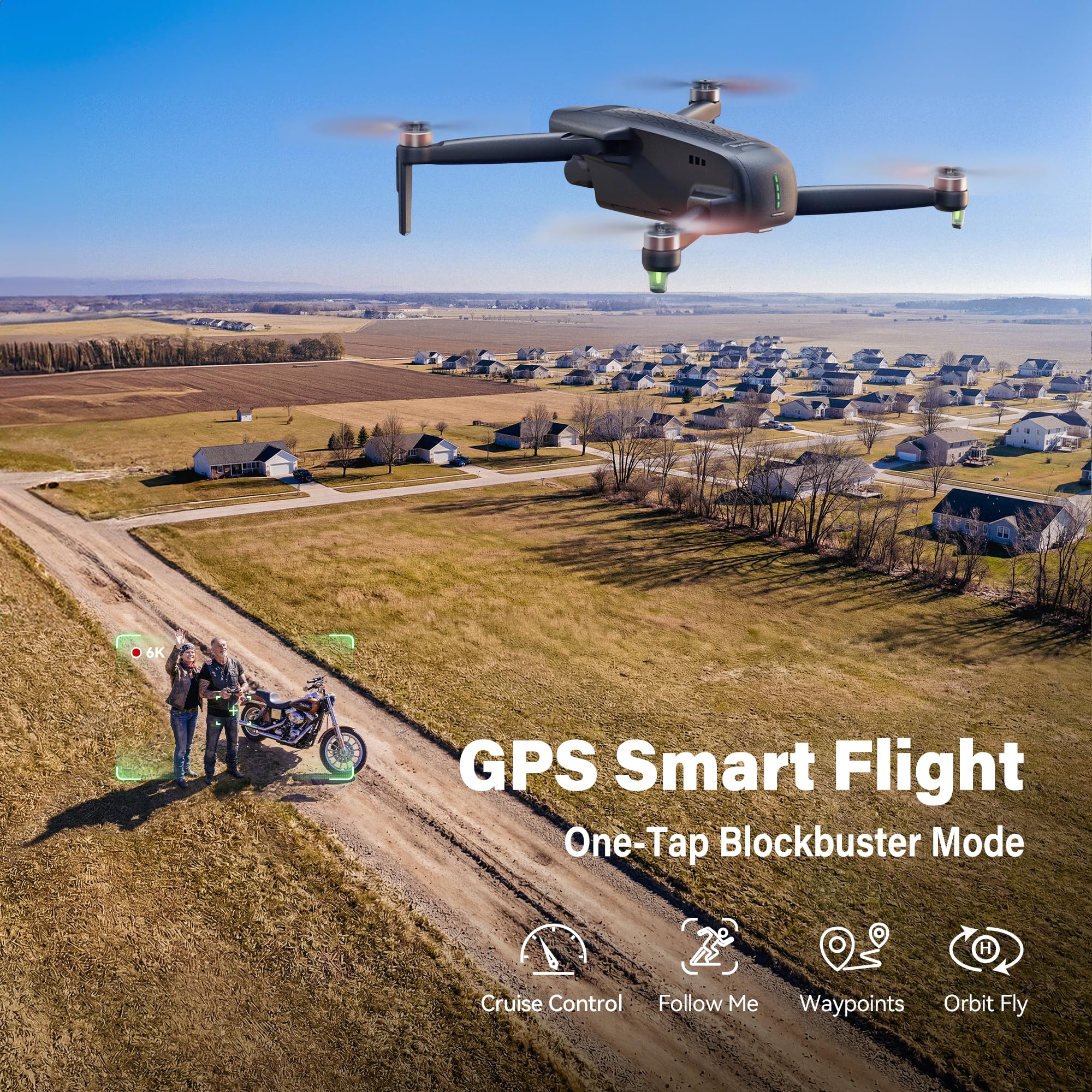 6K-Foto-Drohne mit 3-Achsen-Gimbal und GPS F7GIM