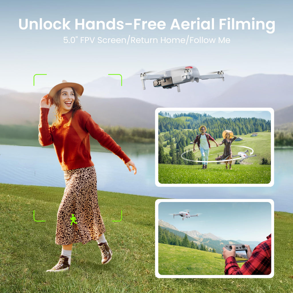 4K GPS-Drohne mit 5-Zoll FPV-Bildschirm für Luftaufnahmen