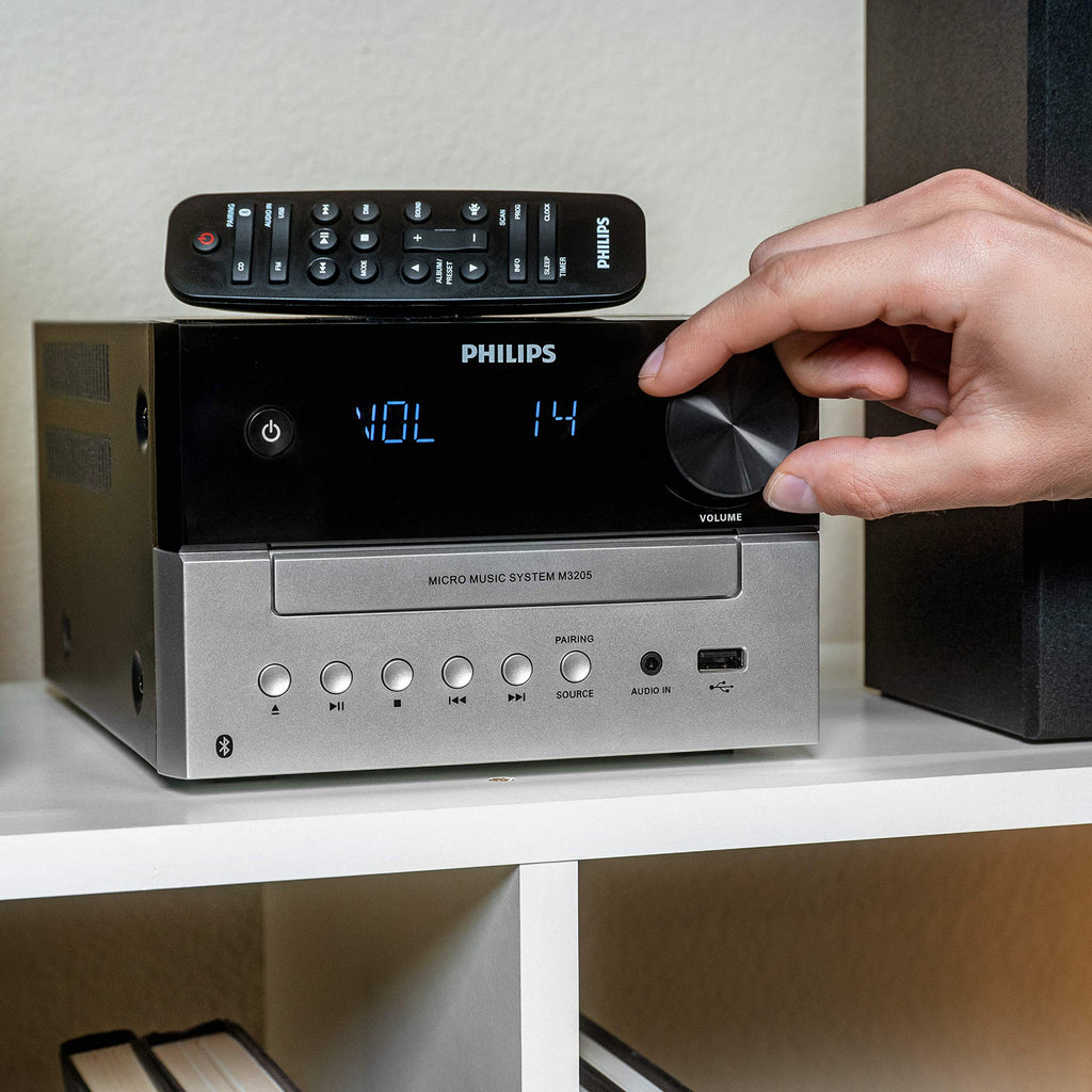 Sistema de Estéreo Bluetooth con Reproductor de CD, USB