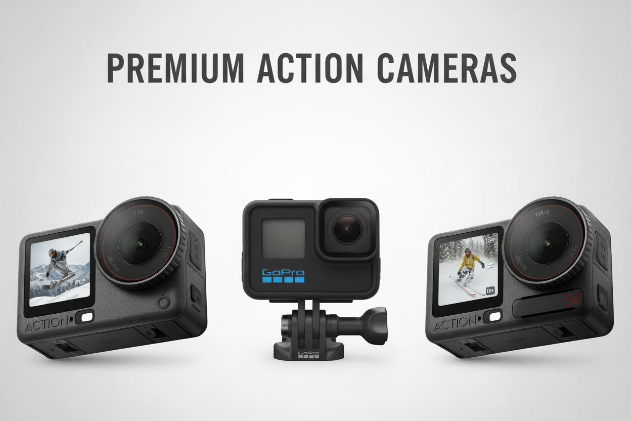 Premium Action Cameras Banner Wide